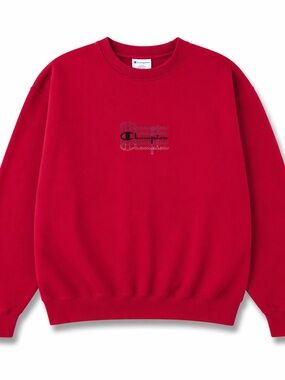 Champion Reverse Weave Men's Red Crewneck Sweatshirt